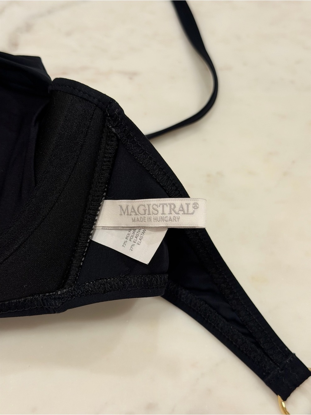 MAGISTRAL Black Strappy High Waist Bikini Set Cup B Size S - Picture 3 of 10